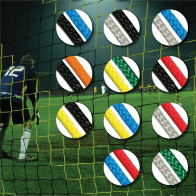 Diamond Senior Striped Football Goal Nets 24ft x 8ft | 3mm | Continental - Sportnetting