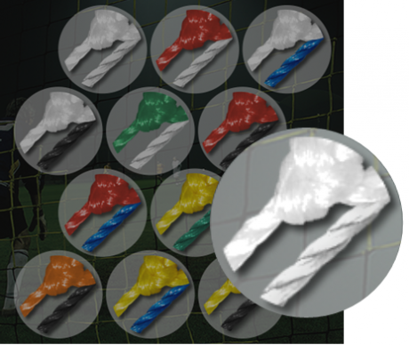 Diamond Senior Striped Football Goal Nets - Flat Run Back - Sportnetting