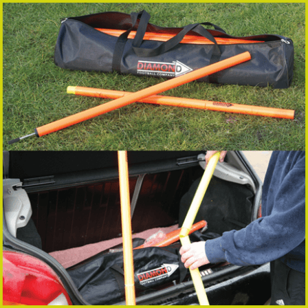 Diamond Football Slalom Pole Set - 2 Piece - Sportnetting