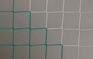 Euro Box Green/White Striped Football Goal Nets - Sportnetting